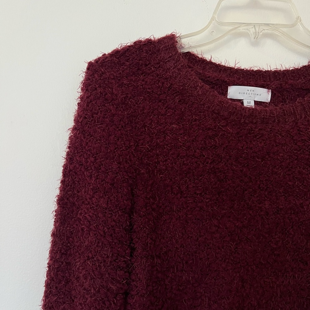 NWOT New Directions burgundy sweater medium